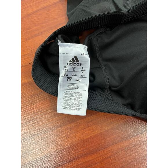 ADIDAS Intimates Black Mesh Back Removable Cups Floral Sports Bra - Picture 5 of 6